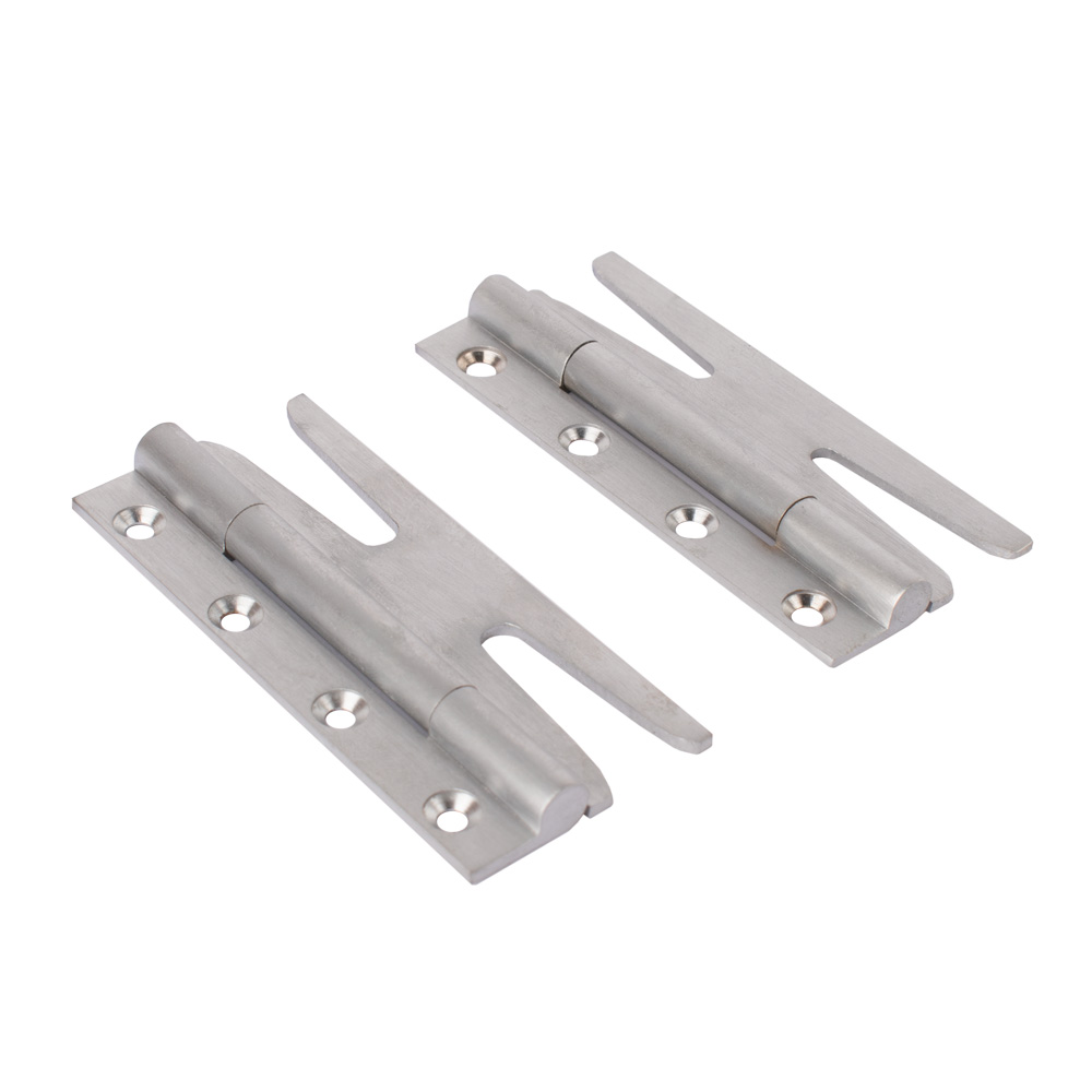 Simplex Solid Brass Slim Hinges (Sold in Pairs) - Satin Chrome